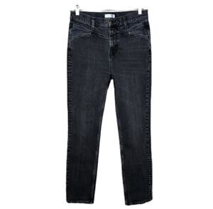 ANINE BING Black Skinny Leg High Rise Jeans Tapered Waist Zip Fly Women's 30